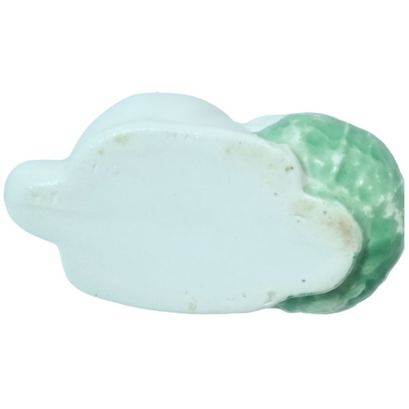 Vintage Bunny Rabbit Planter Flower Pot Green Cabbage White Pink Black Approx 6" - Picture 6 of 6